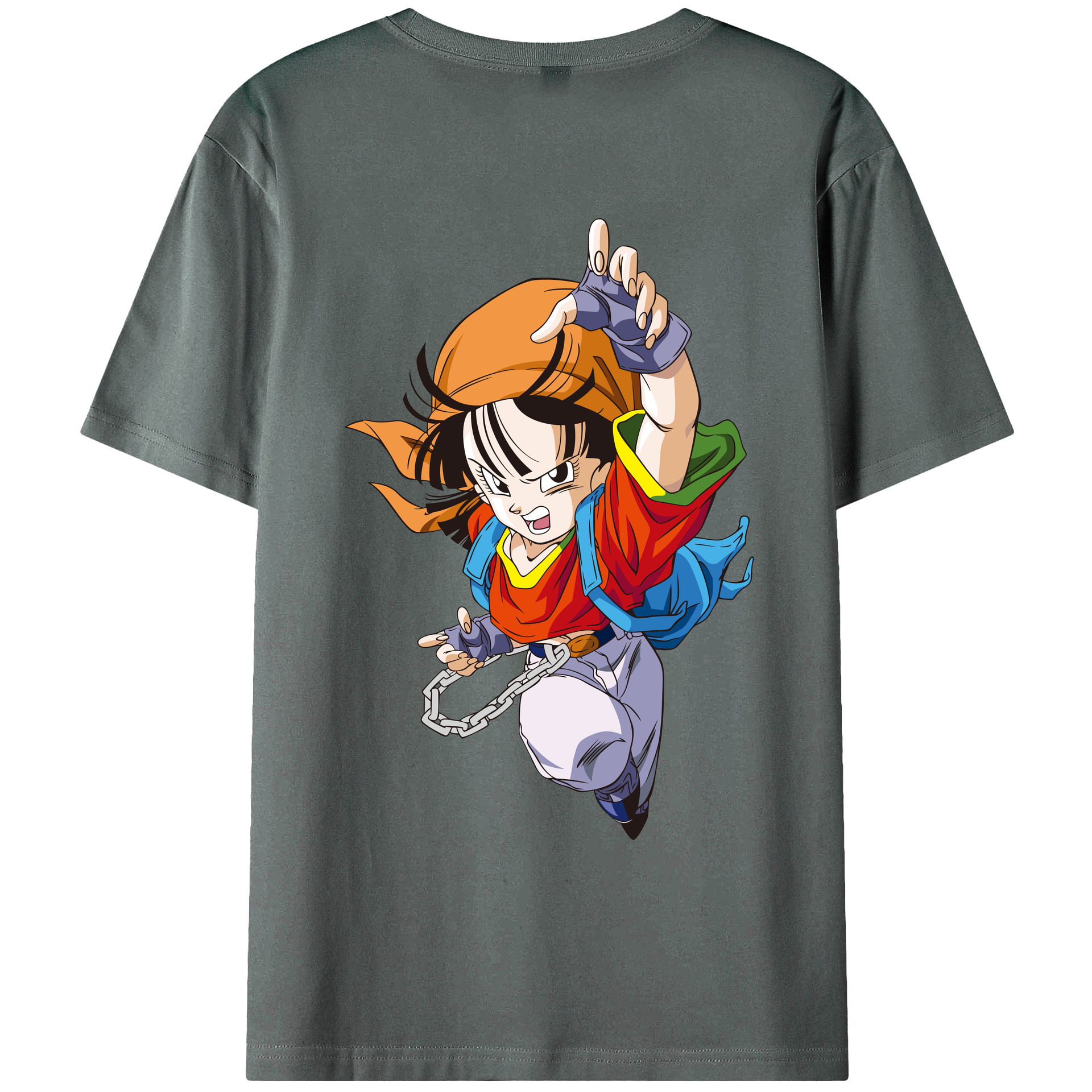 （画像用） ドラゴンボール パン DRAGON BALL Pan 綿100％ メンズ半袖Tシャツ（バックプリント） 通気性